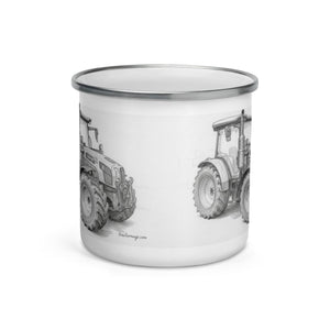 The Tractor Mugs Store SAME Explorer 105 (Stage V) Pencil Sketch | Enamel Mug Quality Farmers Merch