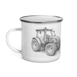 The Tractor Mugs Store SAME Explorer 105 (Stage V) Pencil Sketch | Enamel Mug Quality Farmers Merch