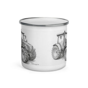 The Tractor Mugs Store SAME Explorer 105 (Stage V) Pencil Sketch | Enamel Mug Quality Farmers Merch