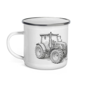 The Tractor Mugs Store SAME Explorer 105 (Stage V) Pencil Sketch | Enamel Mug Quality Farmers Merch