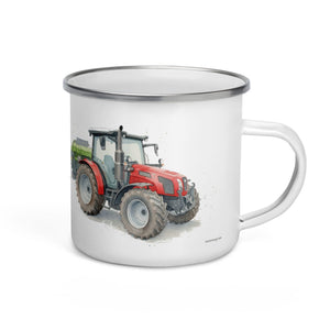 The Tractor Mugs Store SAME Explorer 105 (Stage V) Watercolor | Enamel Mug Quality Farmers Merch