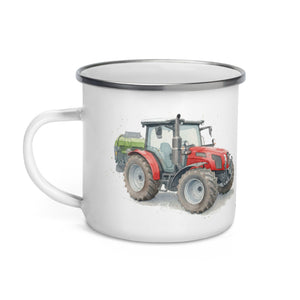 The Tractor Mugs Store SAME Explorer 105 (Stage V) Watercolor | Enamel Mug Quality Farmers Merch
