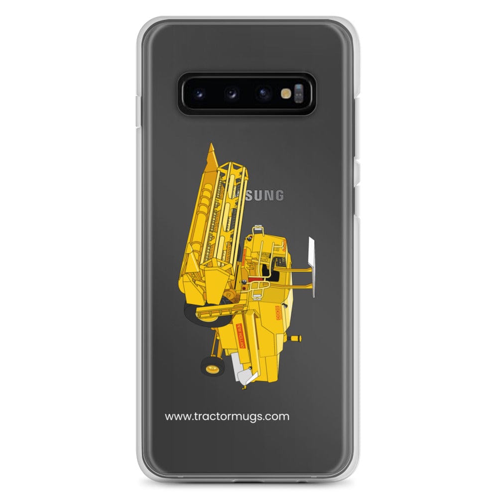 The Tractor Mugs Store Samsung Galaxy S10+ Clayson 8060 Combine Harvester | Clear Case for Samsung® Quality Farmers Merch
