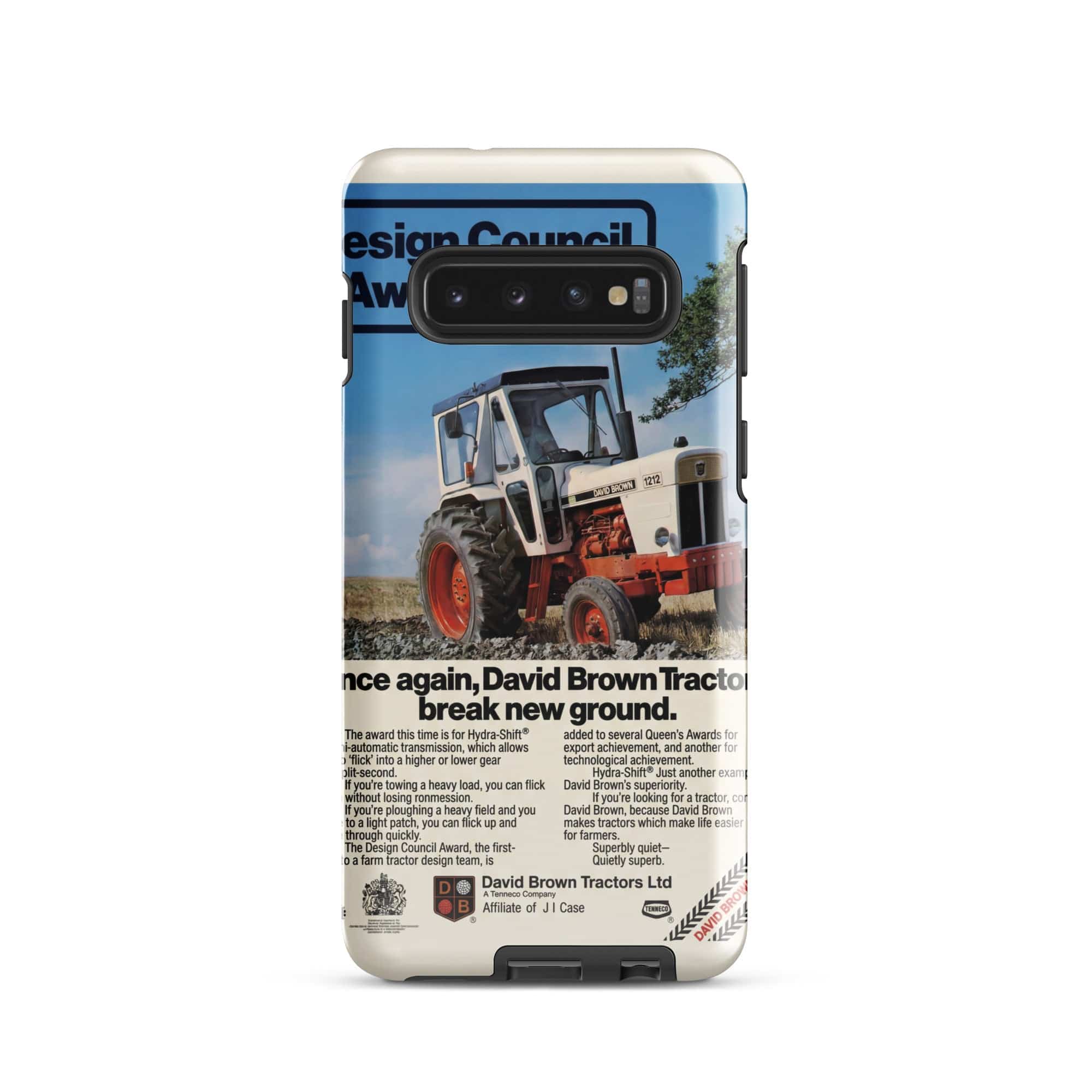 The Tractor Mugs Store Samsung Galaxy S10 David Brown Advert | Tough case for Samsung® Quality Farmers Merch