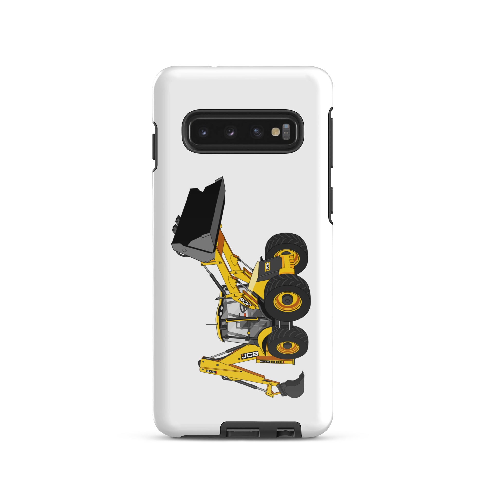 The Tractor Mugs Store Samsung Galaxy S10 JCB 5CX Backhoe | Tough case for Samsung® Quality Farmers Merch
