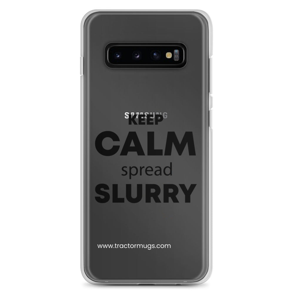 The Tractor Mugs Store Samsung Galaxy S10+ KEEP CALM spread SLURRY | Clear Case for Samsung® Quality Farmers Merch