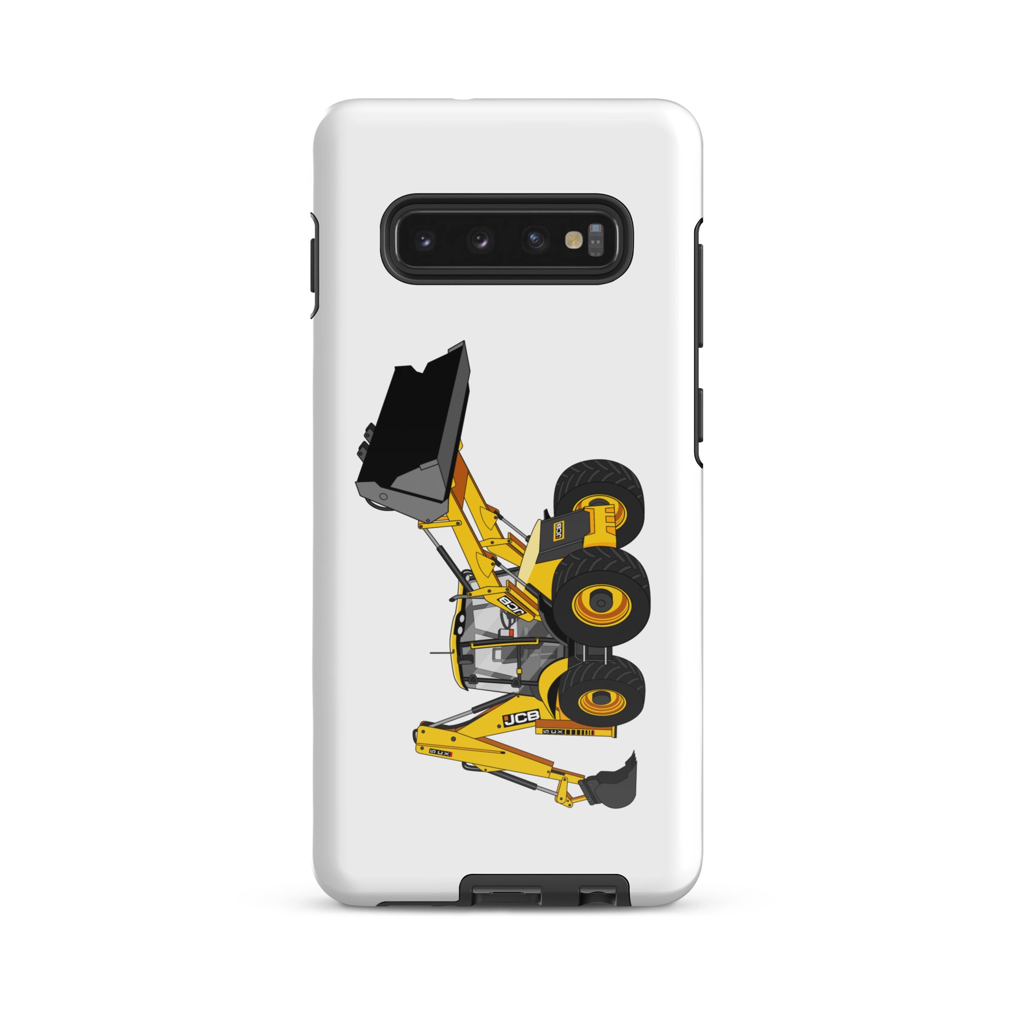 The Tractor Mugs Store Samsung Galaxy S10 Plus JCB 5CX Backhoe | Tough case for Samsung® Quality Farmers Merch