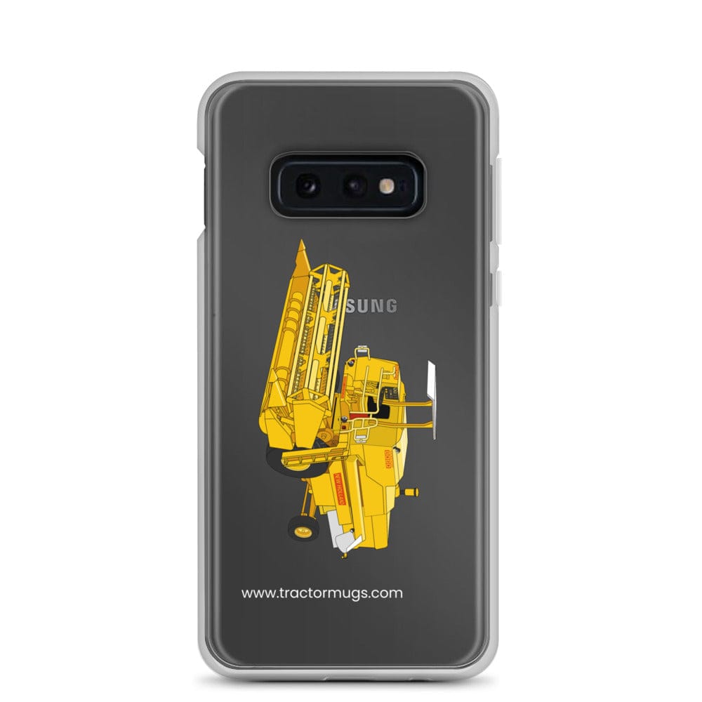 The Tractor Mugs Store Samsung Galaxy S10e Clayson 8060 Combine Harvester | Clear Case for Samsung® Quality Farmers Merch
