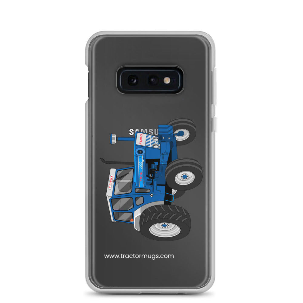 The Tractor Mugs Store Samsung Galaxy S10e Ford 7000  |  Clear Case for Samsung® Quality Farmers Merch