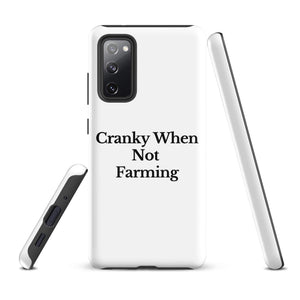 The Tractor Mugs Store Samsung Galaxy S20 FE CRANKY WHEN NOT FARMING | Tough case for Samsung® Quality Farmers Merch