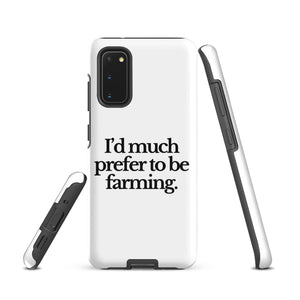 The Tractor Mugs Store Samsung Galaxy S20 I'D MUCH PREFER TO BE FARMING | Tough case for Samsung® Quality Farmers Merch