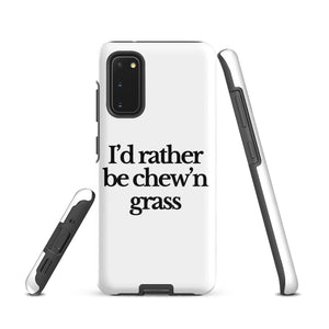 The Tractor Mugs Store Samsung Galaxy S20 I'D RATHER BE CHEW'N GRASS | Tough case for Samsung® Quality Farmers Merch