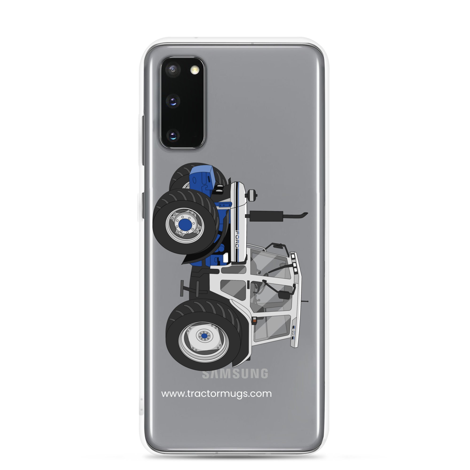 The Tractor Mugs Store Samsung Galaxy S20 Jubilee Edition Silver Tractor | Clear Case for Samsung® Quality Farmers Merch