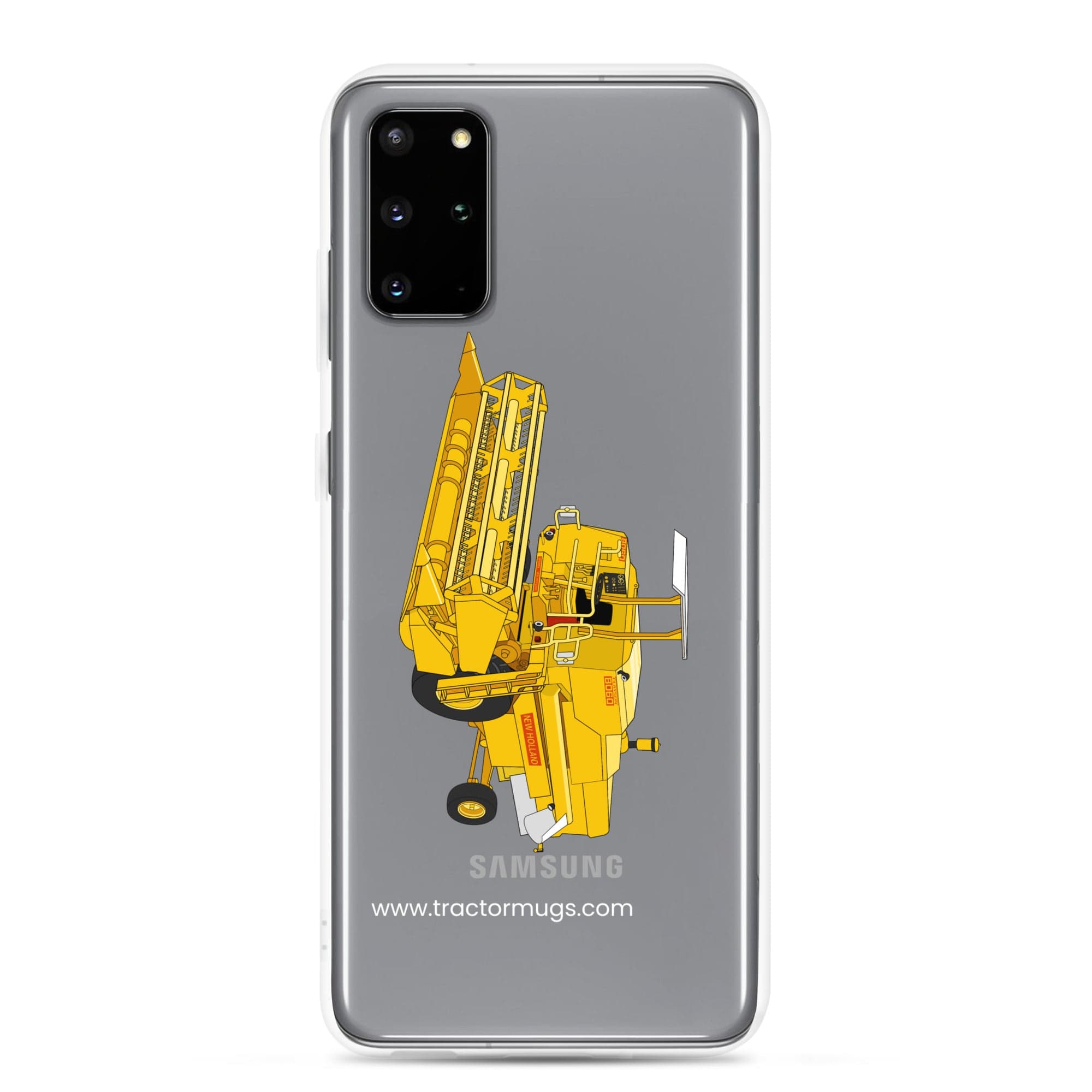 The Tractor Mugs Store Samsung Galaxy S20 Plus Clayson 8060 Combine Harvester | Clear Case for Samsung® Quality Farmers Merch