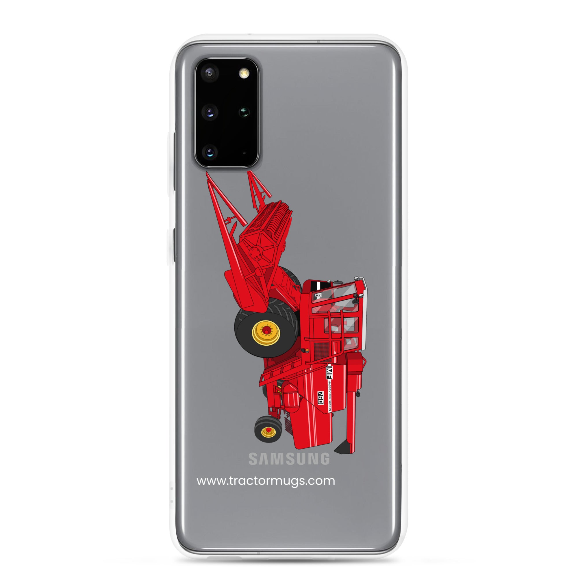 The Tractor Mugs Store Samsung Galaxy S20 Plus Massey 760 Combine Harvester | Clear Case for Samsung® Quality Farmers Merch