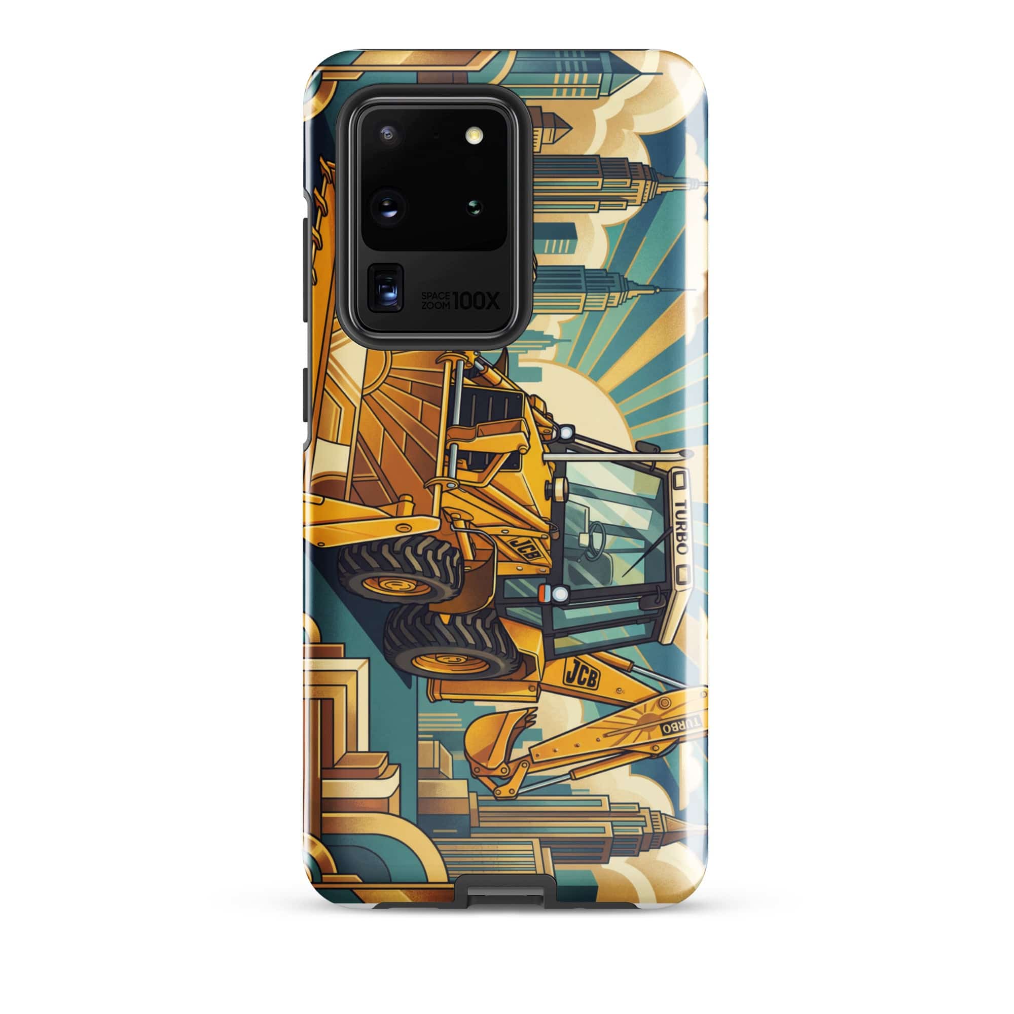 The Tractor Mugs Store Samsung Galaxy S20 Ultra JCB 3CX TURBO | Art Deco Tough case for Samsung® Quality Farmers Merch