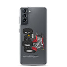 The Tractor Mugs Store Samsung Galaxy S21 Case IH Maxxum 145 | Clear Case for Samsung® Quality Farmers Merch