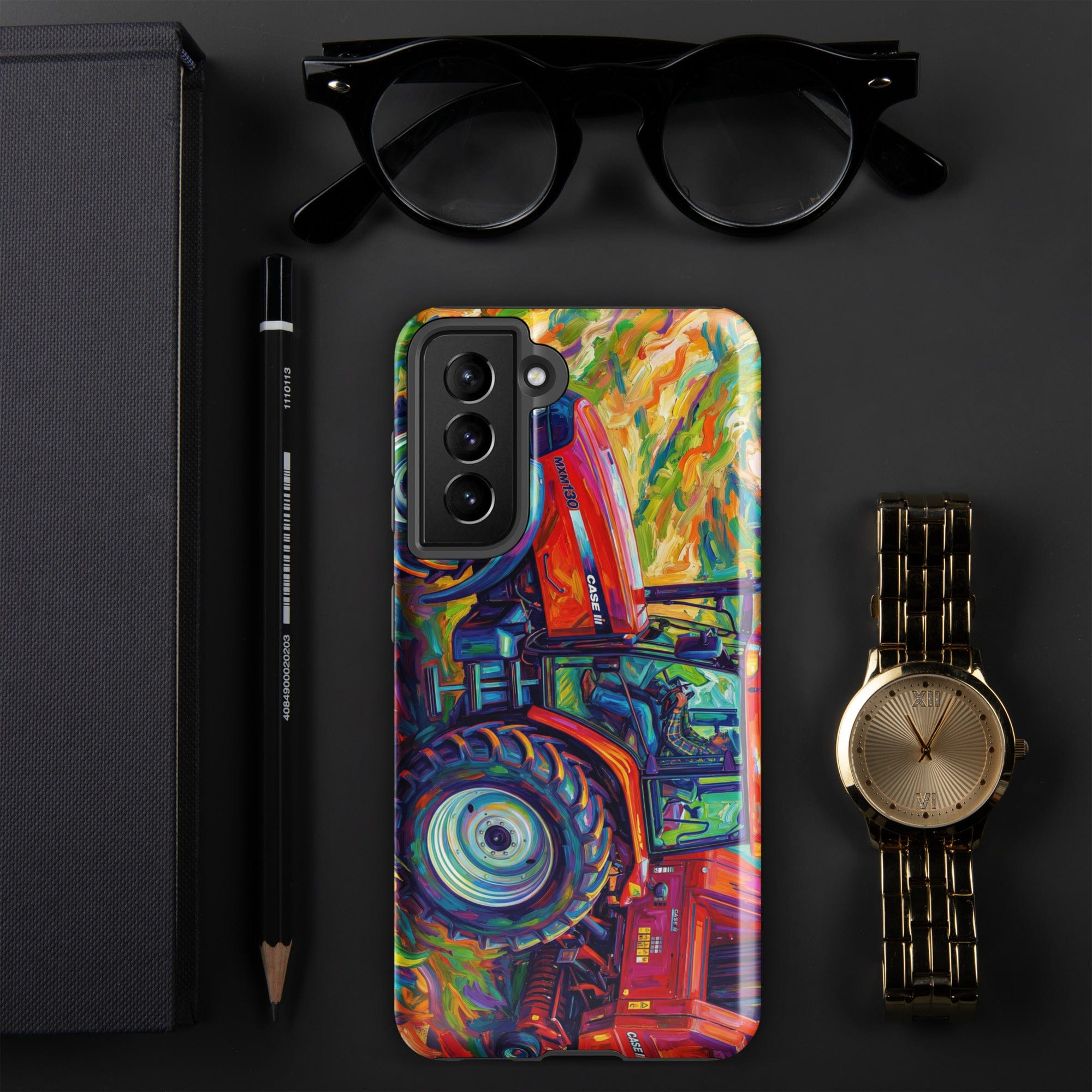 The Tractor Mugs Store Samsung Galaxy S21 FE CASE MX 130 | Splash Art Tough case for Samsung® Quality Farmers Merch