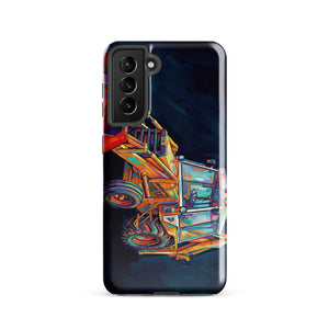 The Tractor Mugs Store Samsung Galaxy S21 JCB 3CX White Cabin | Splash Art Tough case for Samsung® Quality Farmers Merch