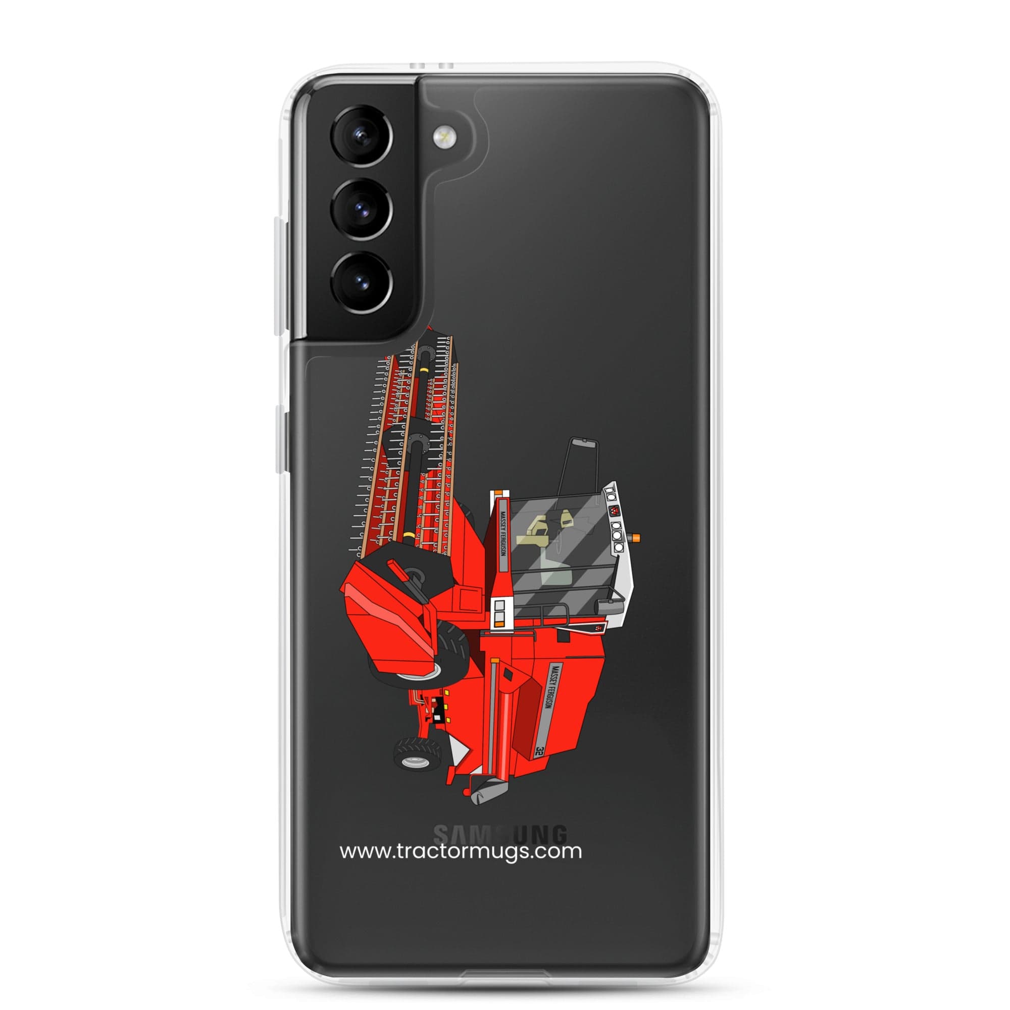 The Tractor Mugs Store Samsung Galaxy S21 Plus 1994 Massey Ferguson 32 Combine Harvester | Clear Case for Samsung® Quality Farmers Merch