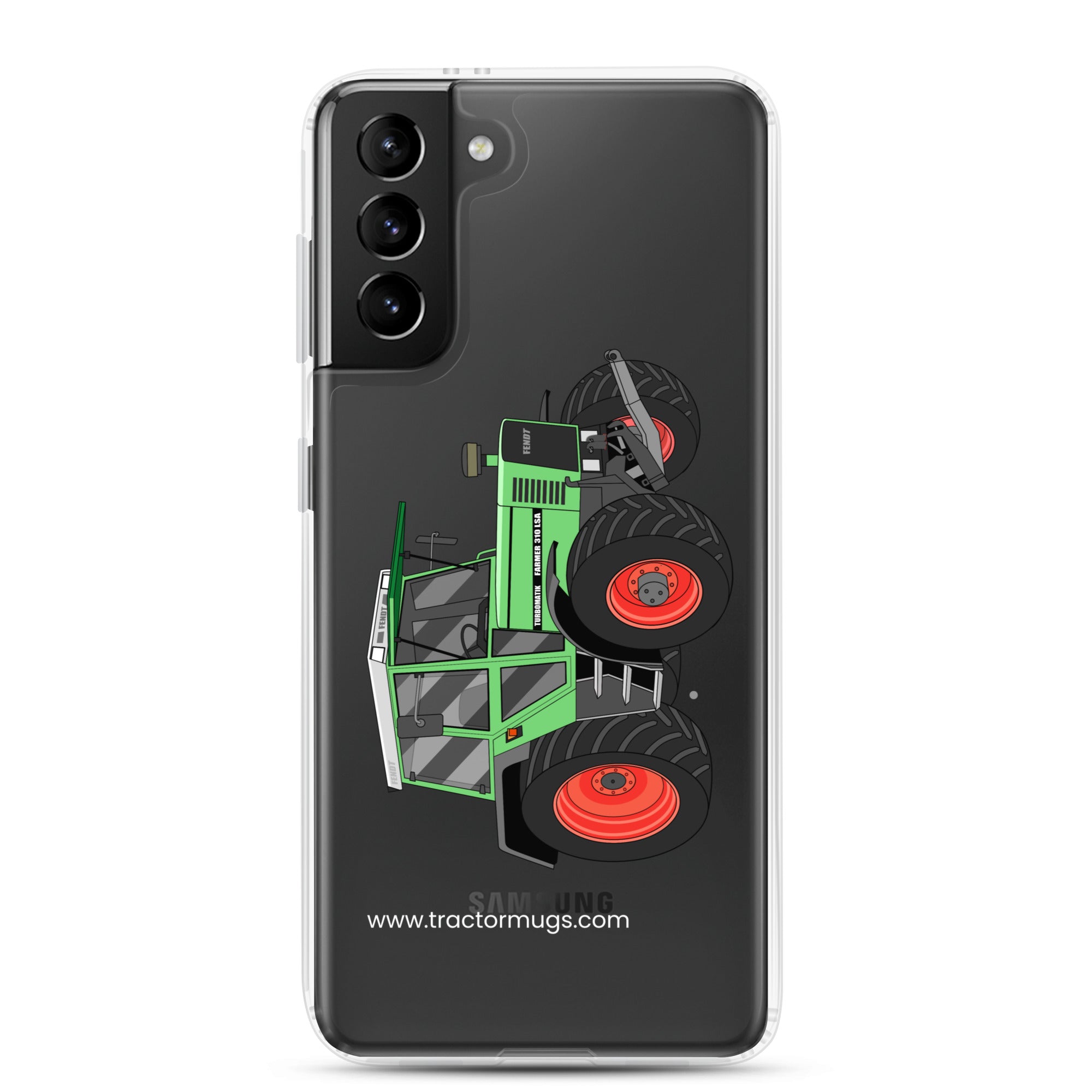 The Tractor Mugs Store Samsung Galaxy S21 Plus Fendt 310 LSA  |  Clear Case for Samsung® Quality Farmers Merch