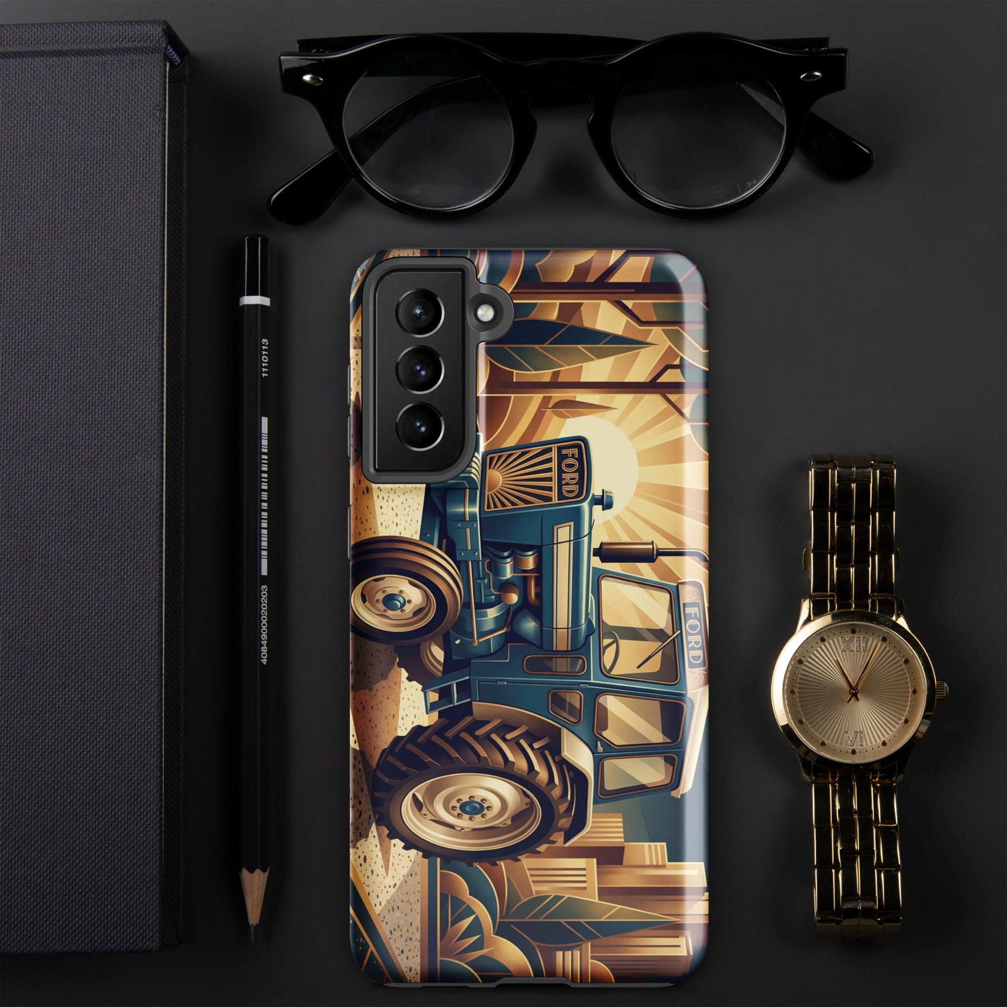 The Tractor Mugs Store Samsung Galaxy S21 Plus Ford 5000 | Art Deco Tough case for Samsung® Quality Farmers Merch