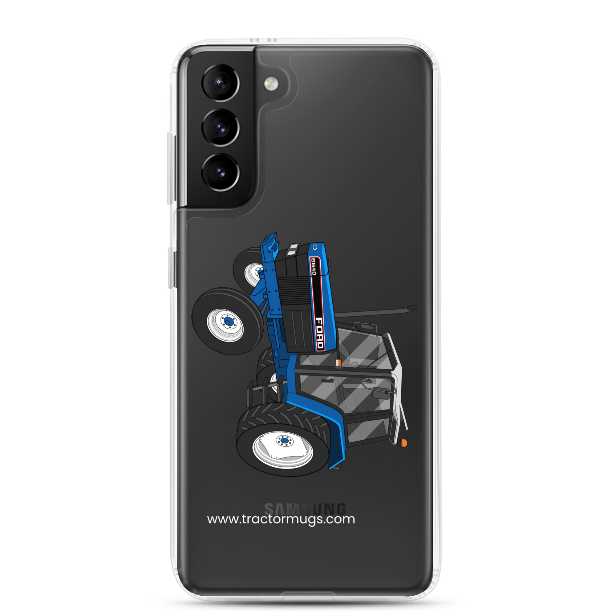 The Tractor Mugs Store Samsung Galaxy S21 Plus Ford 6640 2WD | Clear Case for Samsung® Quality Farmers Merch