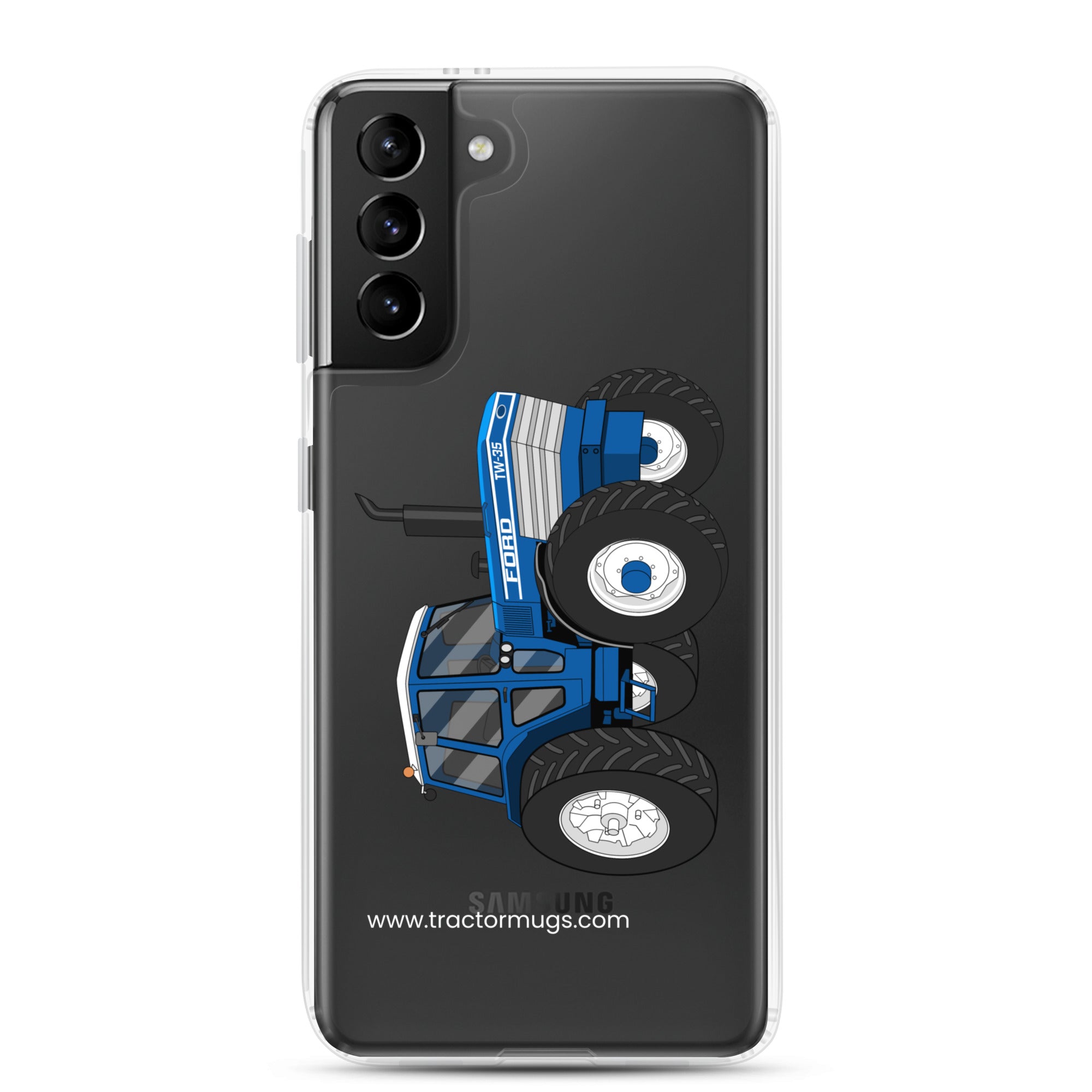 The Tractor Mugs Store Samsung Galaxy S21 Plus Ford TW 35  |  Clear Case for Samsung® Quality Farmers Merch