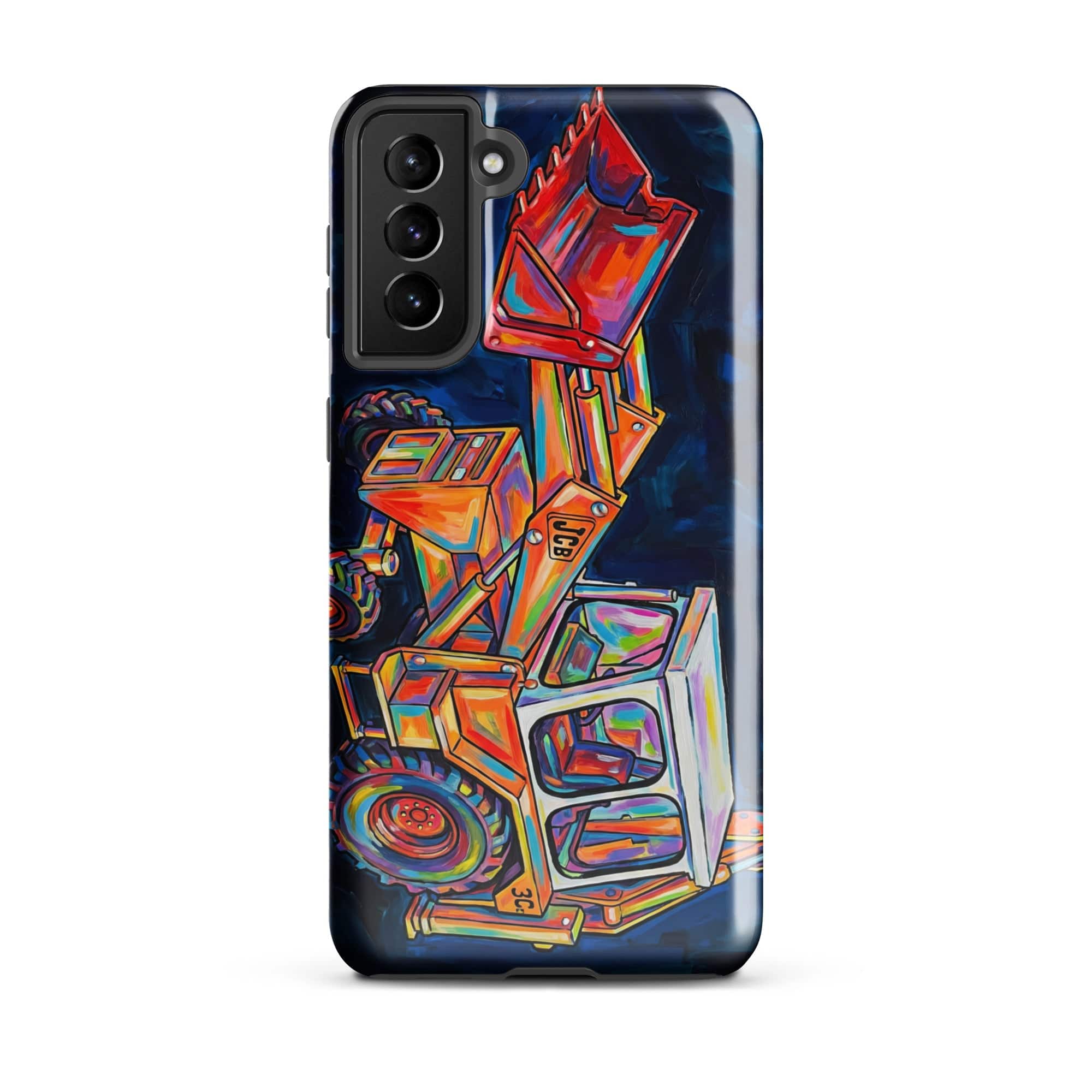 The Tractor Mugs Store Samsung Galaxy S21 Plus JCB 3C II | Splash Art Tough case for Samsung® Quality Farmers Merch
