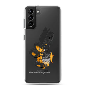 The Tractor Mugs Store Samsung Galaxy S21 Plus JCB 435 S Farm Master | Clear Case for Samsung® Quality Farmers Merch