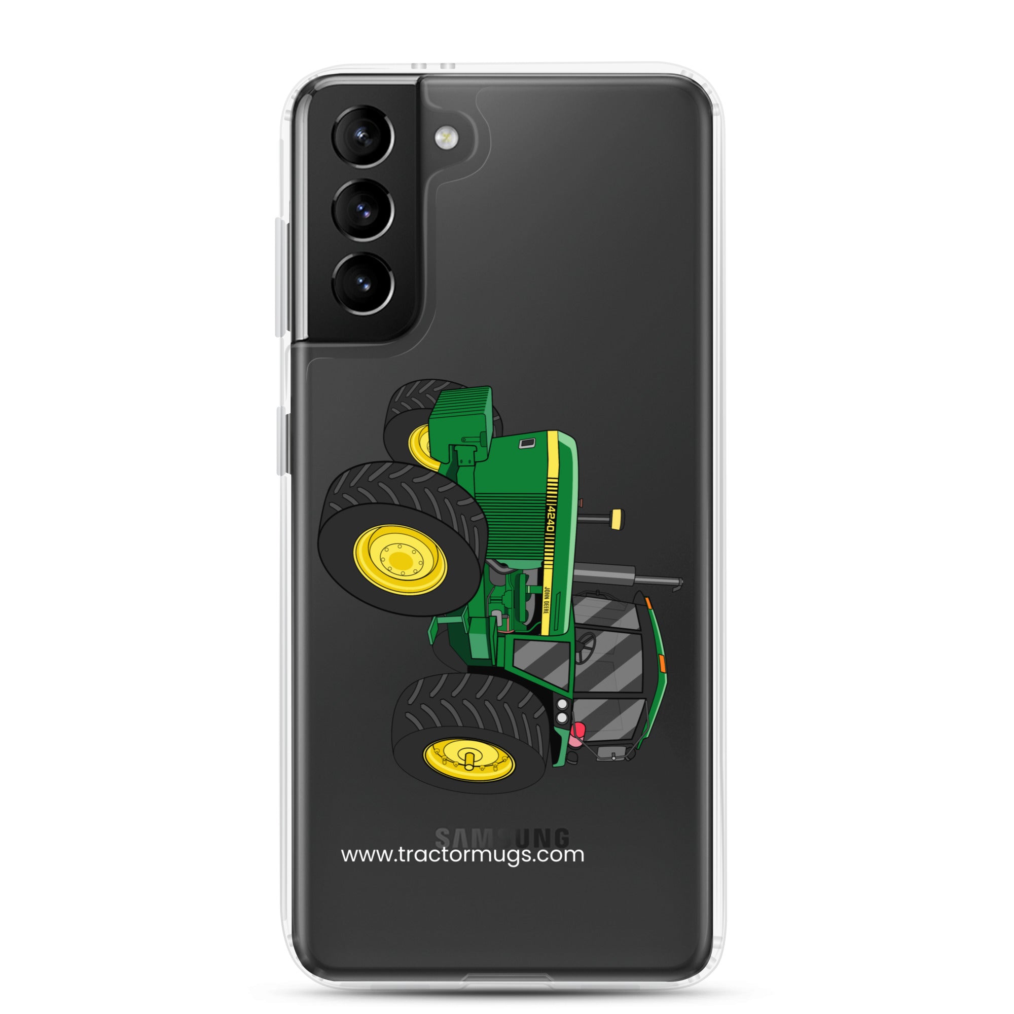The Tractor Mugs Store Samsung Galaxy S21 Plus John Deere 4240  |  Clear Case for Samsung® Quality Farmers Merch