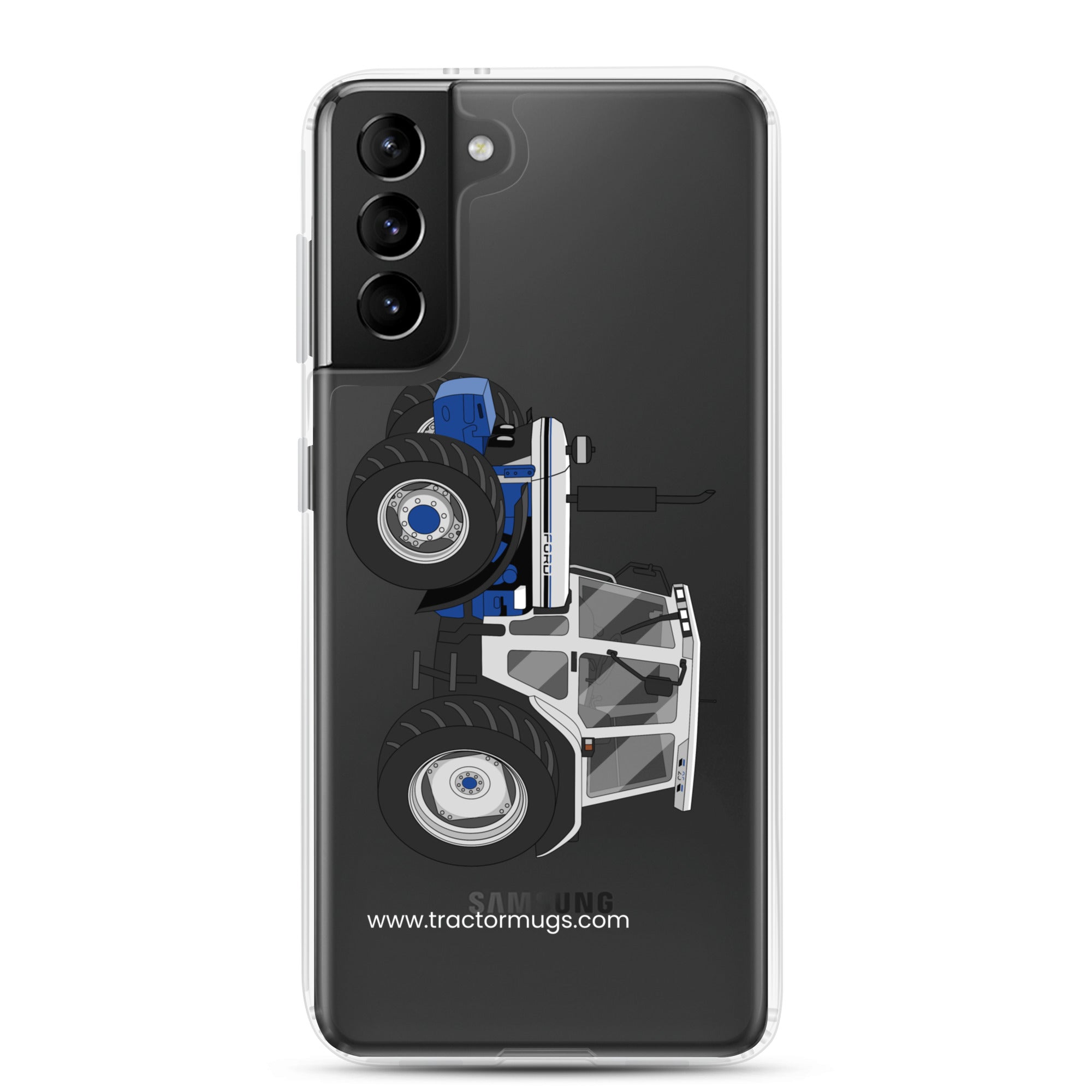 The Tractor Mugs Store Samsung Galaxy S21 Plus Jubilee Edition Silver Tractor | Clear Case for Samsung® Quality Farmers Merch