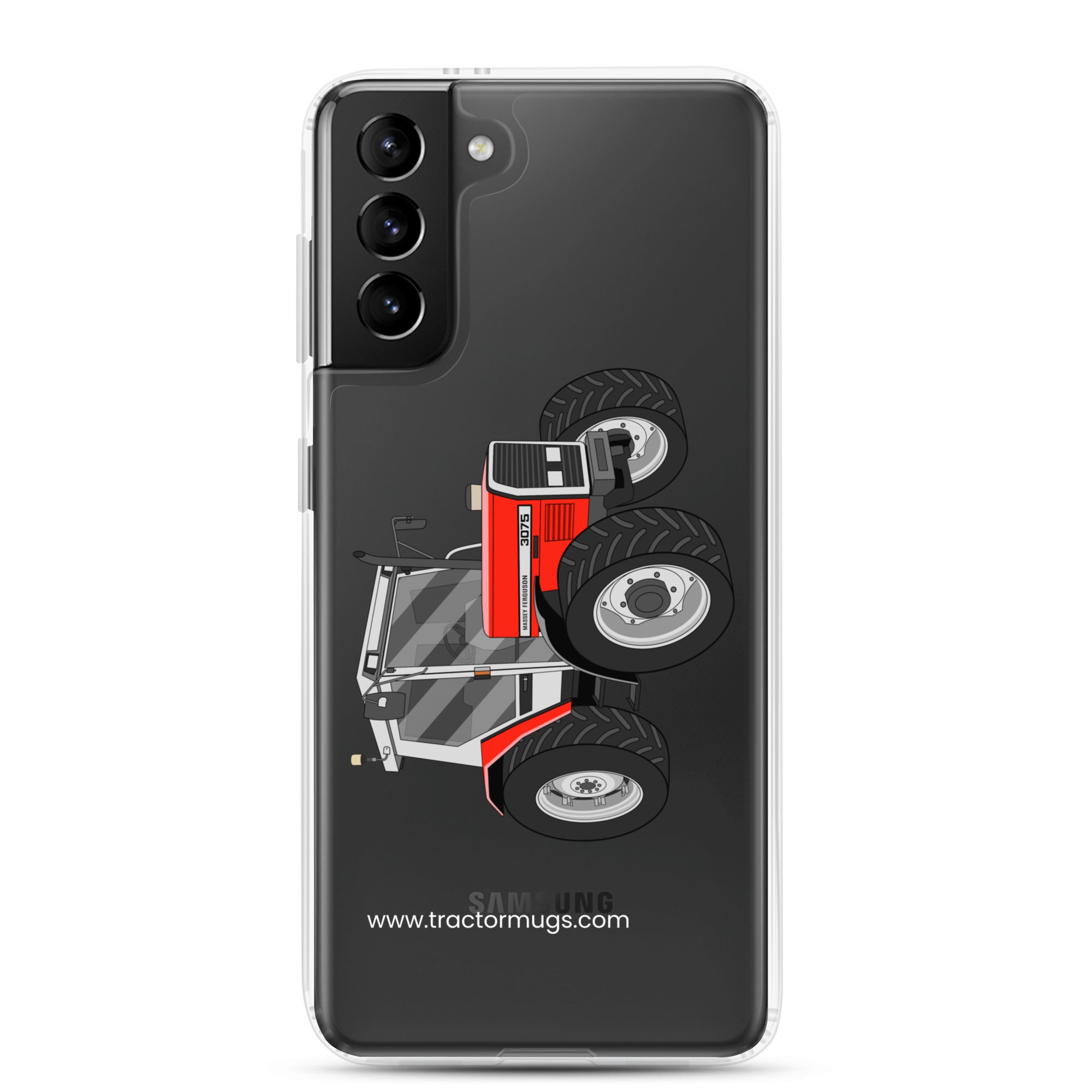 The Tractor Mugs Store Samsung Galaxy S21 Plus Massey Ferguson 3075  |  Clear Case for Samsung® Quality Farmers Merch