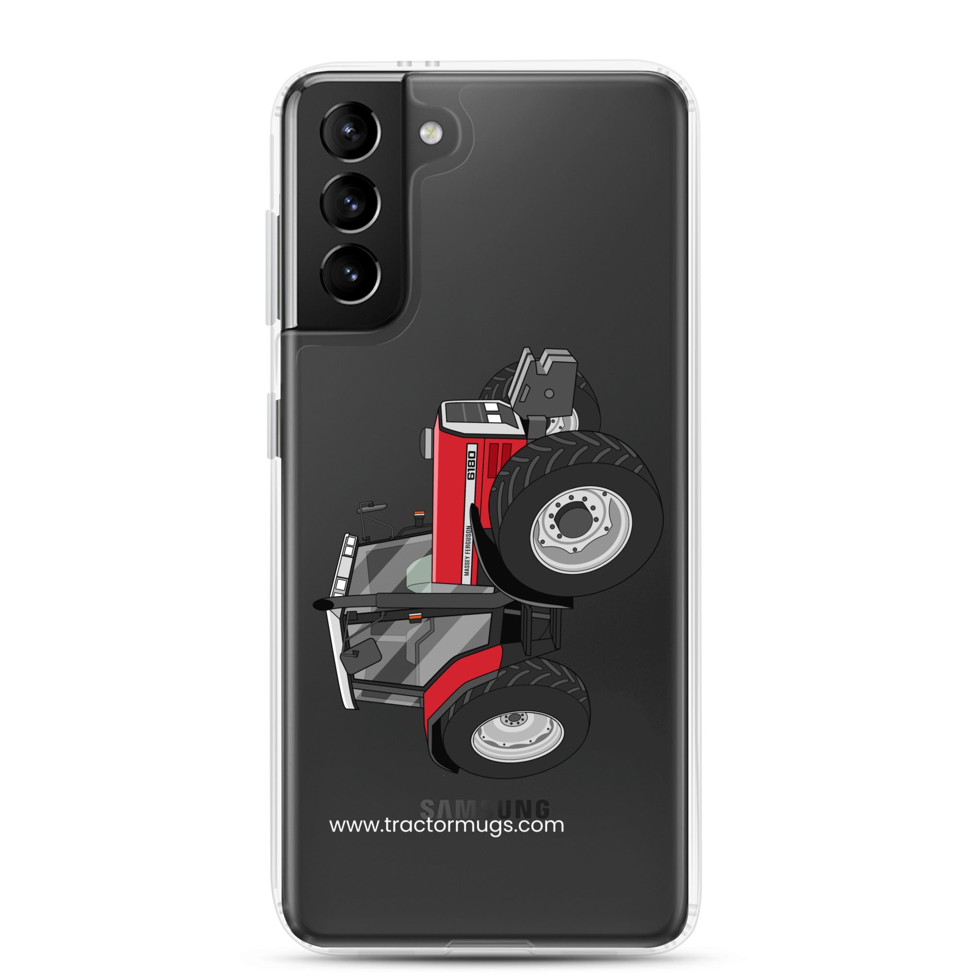 The Tractor Mugs Store Samsung Galaxy S21 Plus Massey Ferguson 6180 | Clear Case for Samsung® Quality Farmers Merch