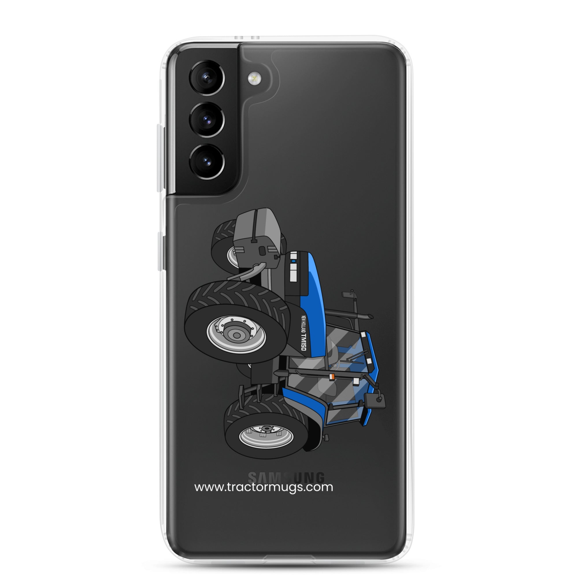 The Tractor Mugs Store Samsung Galaxy S21 Plus New Holland TM 150 Super Steer | Clear Case for Samsung® Quality Farmers Merch