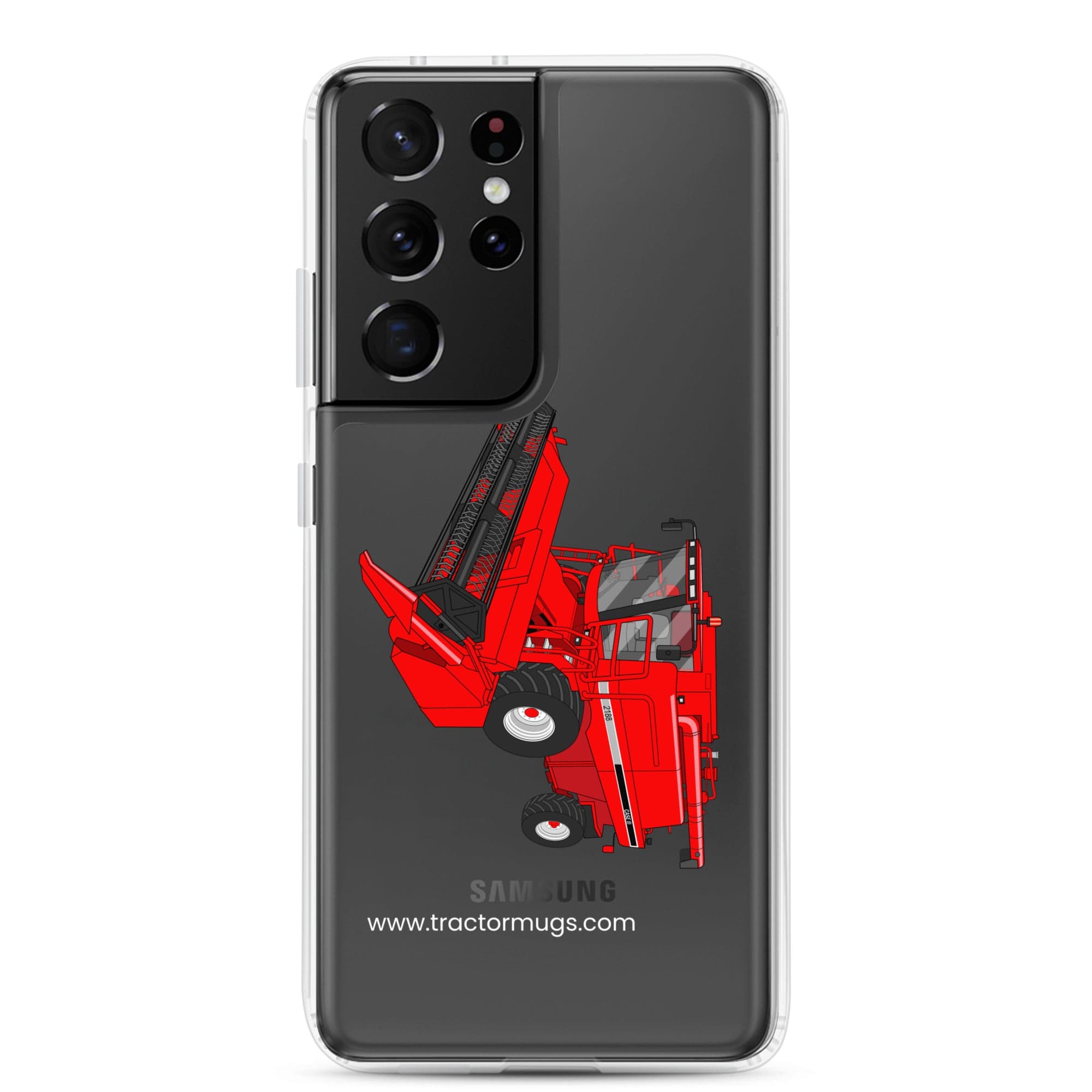 The Tractor Mugs Store Samsung Galaxy S21 Ultra Case IH Axial Flow 2188 Harvester | Clear Case for Samsung® Quality Farmers Merch