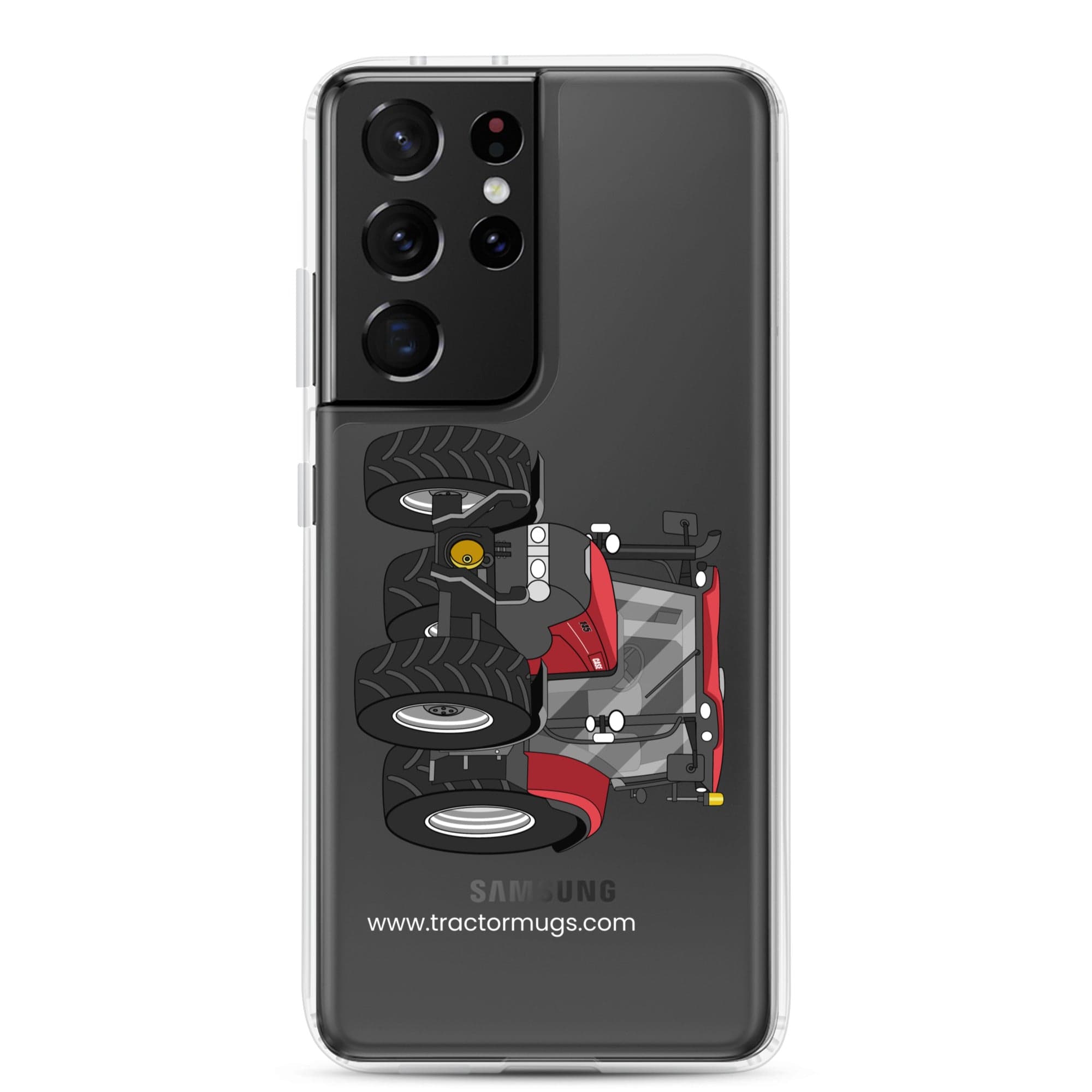 The Tractor Mugs Store Samsung Galaxy S21 Ultra Case IH Maxxum 145 | Clear Case for Samsung® Quality Farmers Merch