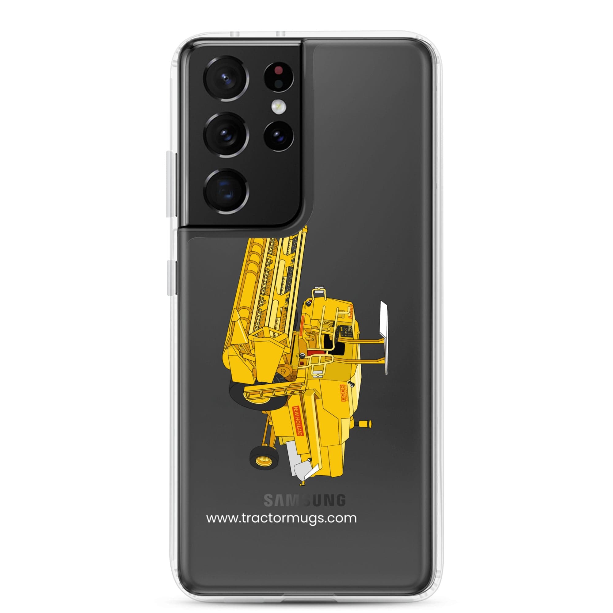 The Tractor Mugs Store Samsung Galaxy S21 Ultra Clayson 8060 Combine Harvester | Clear Case for Samsung® Quality Farmers Merch