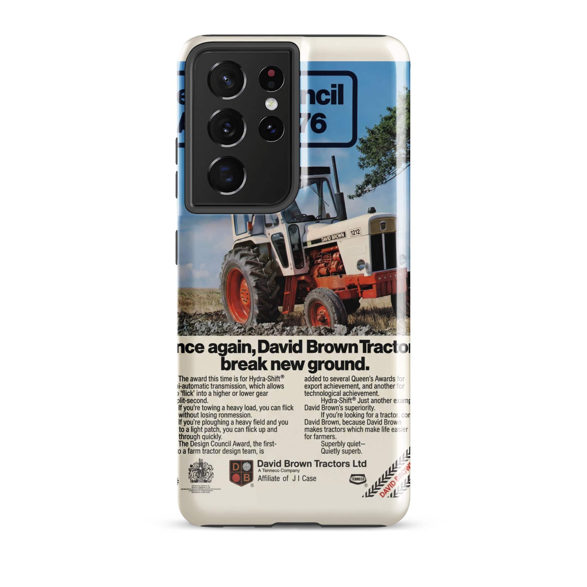 The Tractor Mugs Store Samsung Galaxy S21 Ultra David Brown Advert | Tough case for Samsung® Quality Farmers Merch
