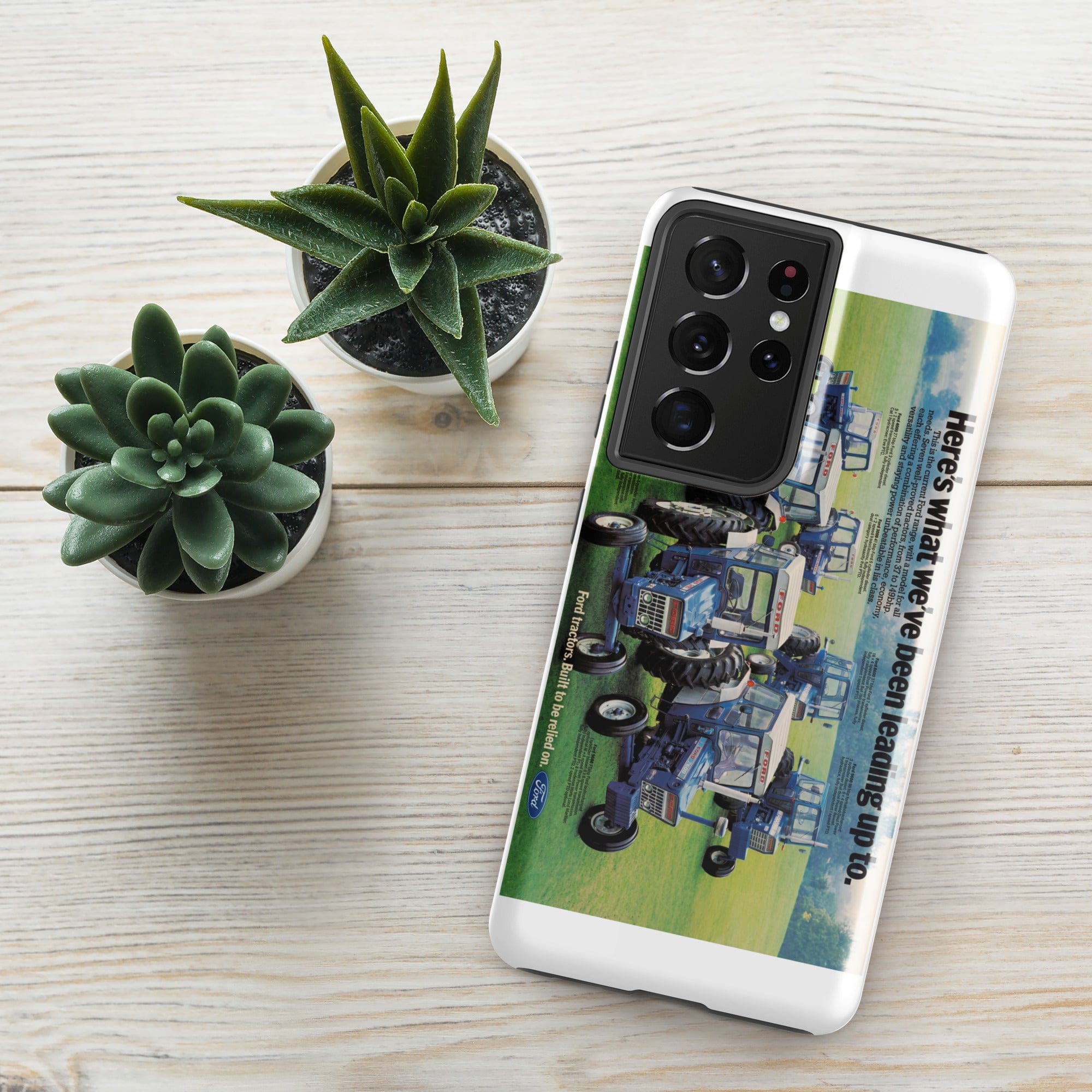 The Tractor Mugs Store Samsung Galaxy S21 Ultra Ford '000 Series Advert | Tough case for Samsung® Quality Farmers Merch