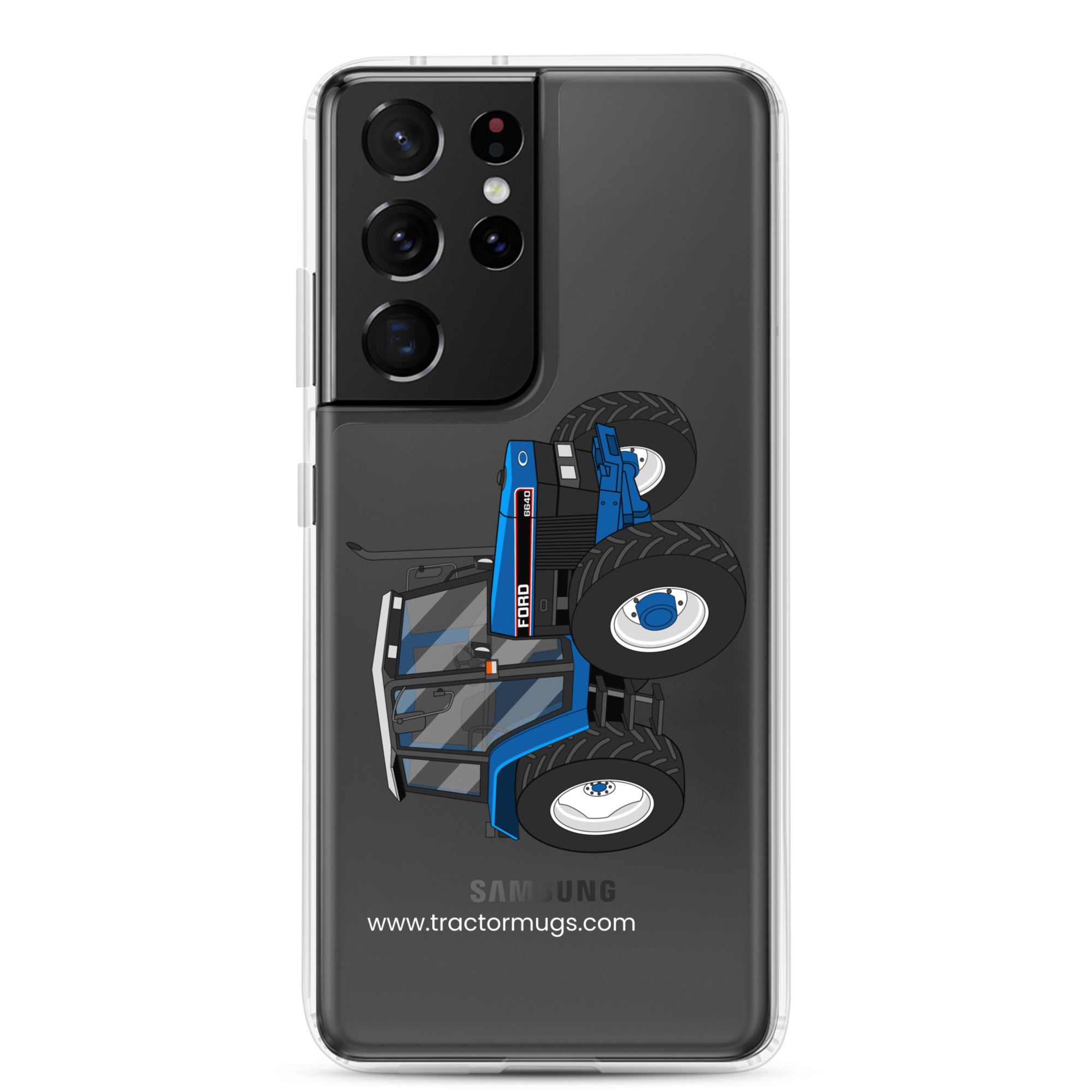 The Tractor Mugs Store Samsung Galaxy S21 Ultra Ford 6640 SE 4WD | Clear Case for Samsung® Quality Farmers Merch