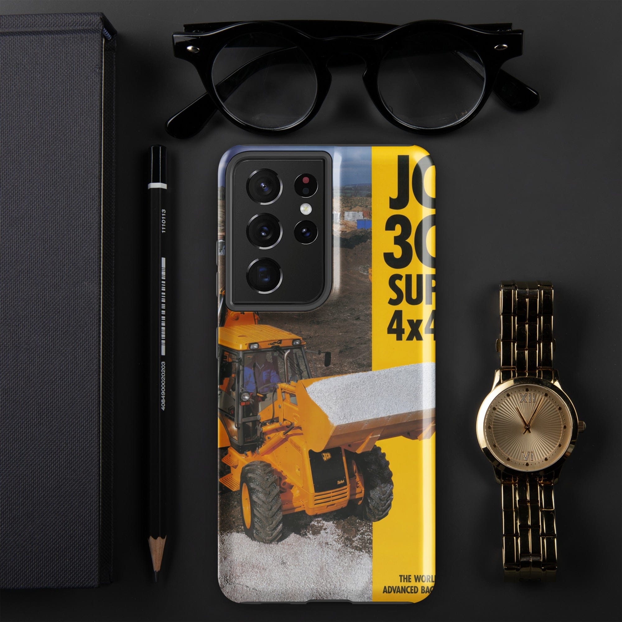 The Tractor Mugs Store Samsung Galaxy S21 Ultra JCB 3CX 4x4x4 Brochure | Tough case for Samsung® Quality Farmers Merch
