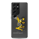 The Tractor Mugs Store Samsung Galaxy S21 Ultra JCB 5CX Backhoe | Clear Case for Samsung® Quality Farmers Merch