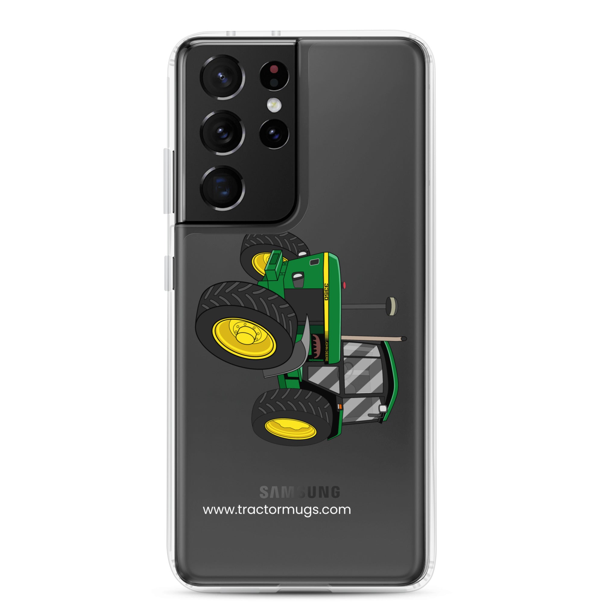 The Tractor Mugs Store Samsung Galaxy S21 Ultra John Deere 3350 4WD | Clear Case for Samsung® Quality Farmers Merch