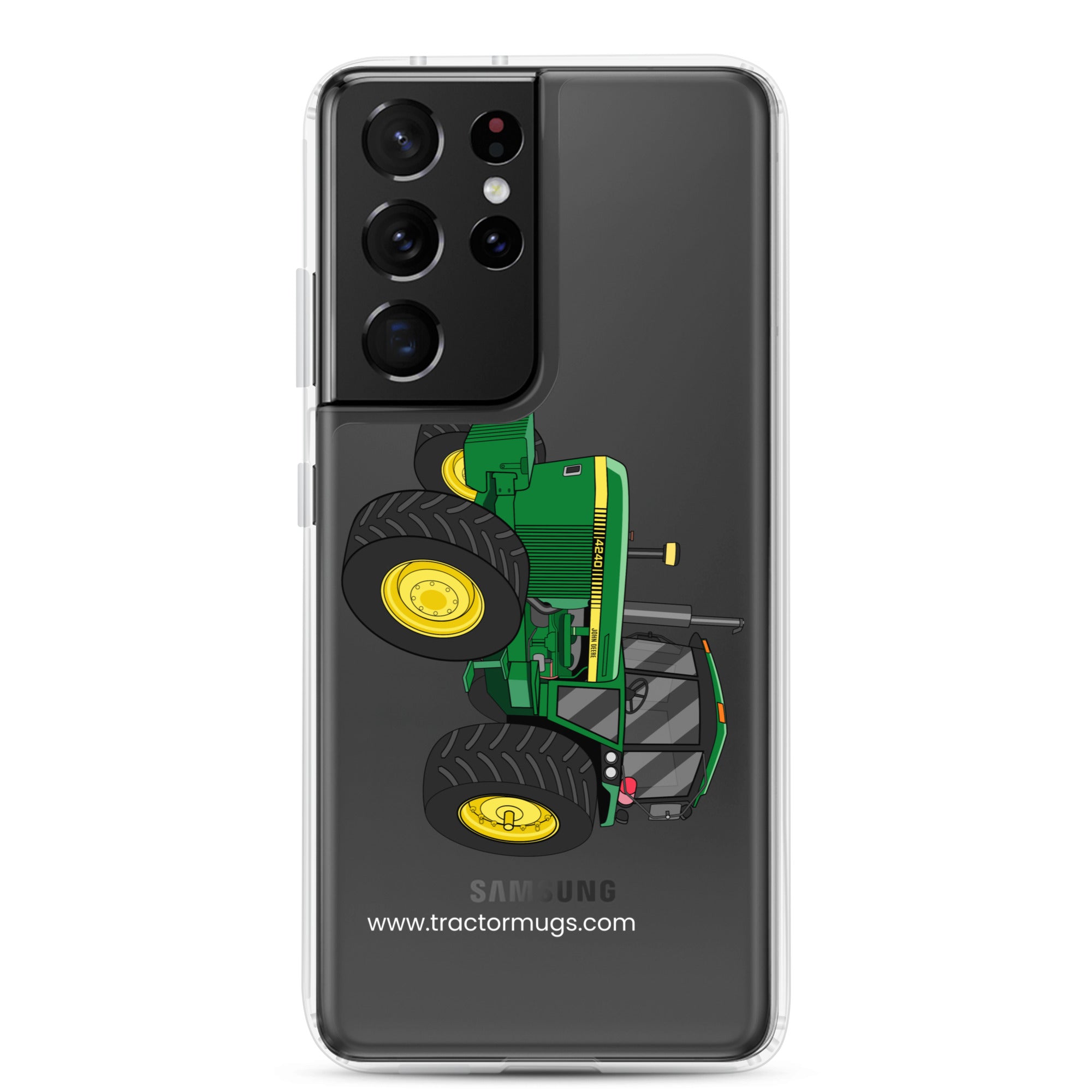 The Tractor Mugs Store Samsung Galaxy S21 Ultra John Deere 4240  |  Clear Case for Samsung® Quality Farmers Merch
