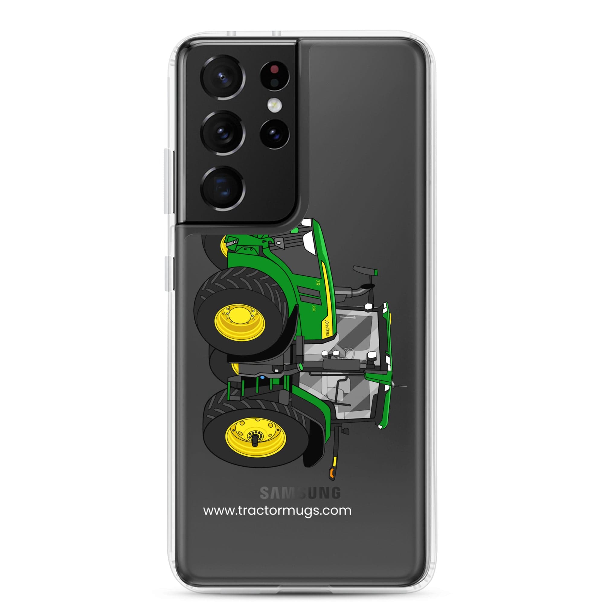 The Tractor Mugs Store Samsung Galaxy S21 Ultra John Deere 7R 350 Auto Power | Clear Case for Samsung® Quality Farmers Merch