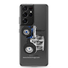 The Tractor Mugs Store Samsung Galaxy S21 Ultra Jubilee Edition Silver Tractor | Clear Case for Samsung® Quality Farmers Merch