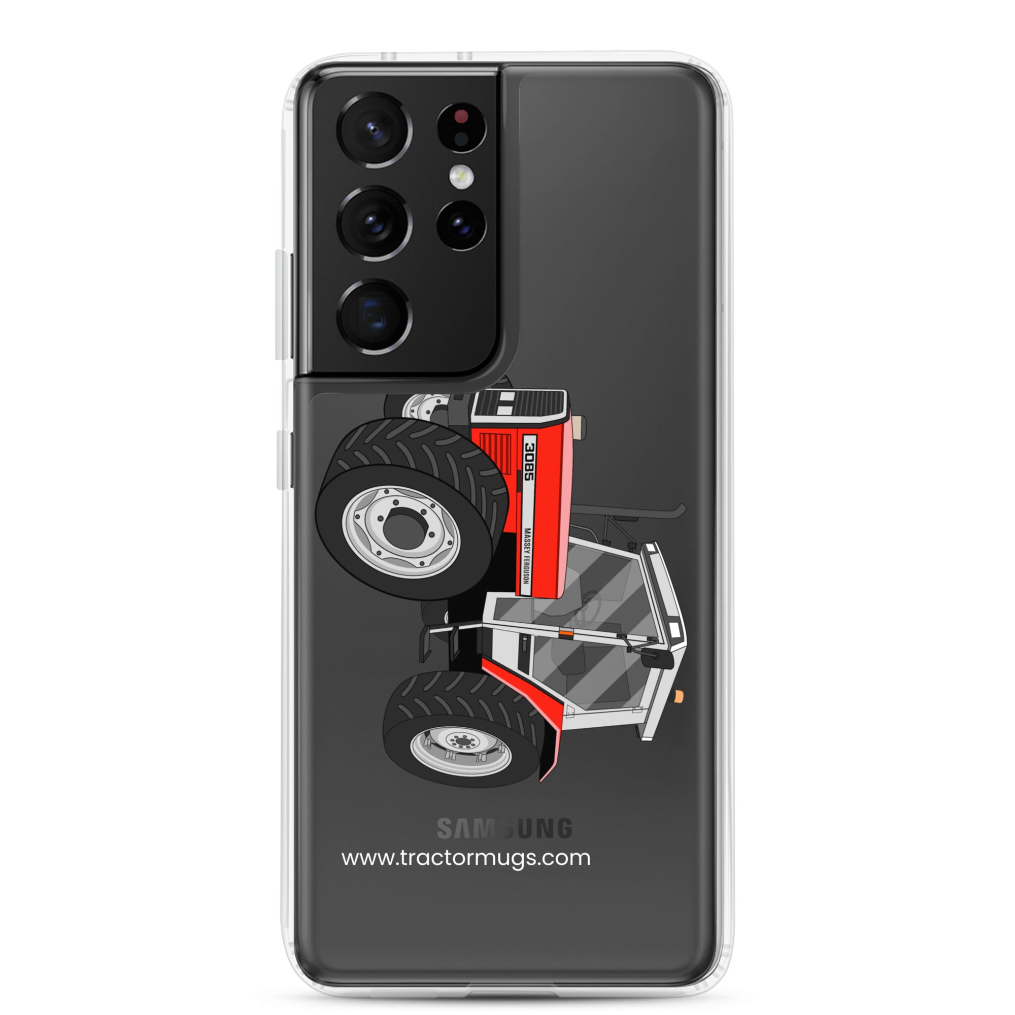 The Tractor Mugs Store Samsung Galaxy S21 Ultra Massey Ferguson 3085 | Clear Case for Samsung® Quality Farmers Merch