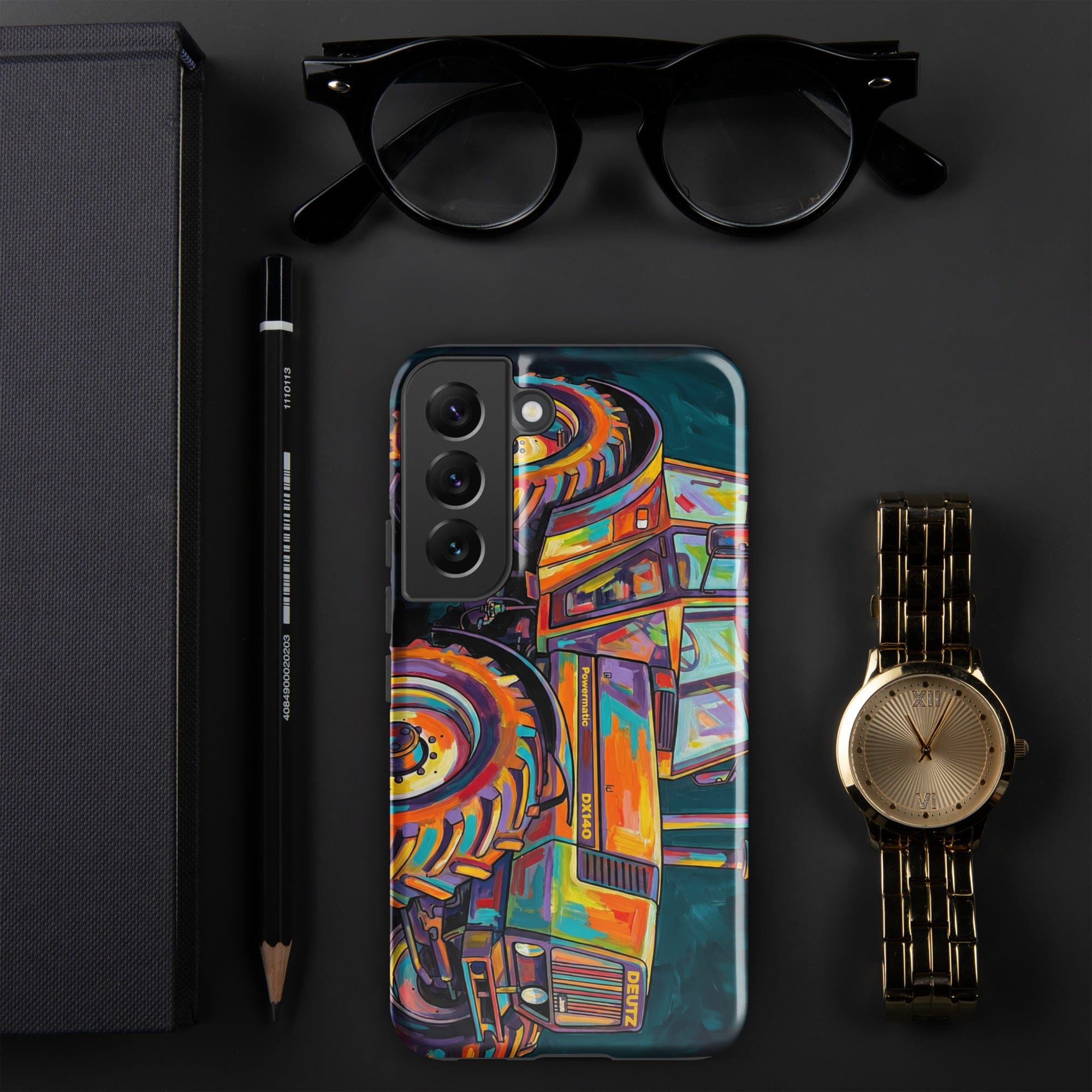 The Tractor Mugs Store Samsung Galaxy S22 Deutz Fahr DX 140 | Splash Art Tough case for Samsung® Quality Farmers Merch