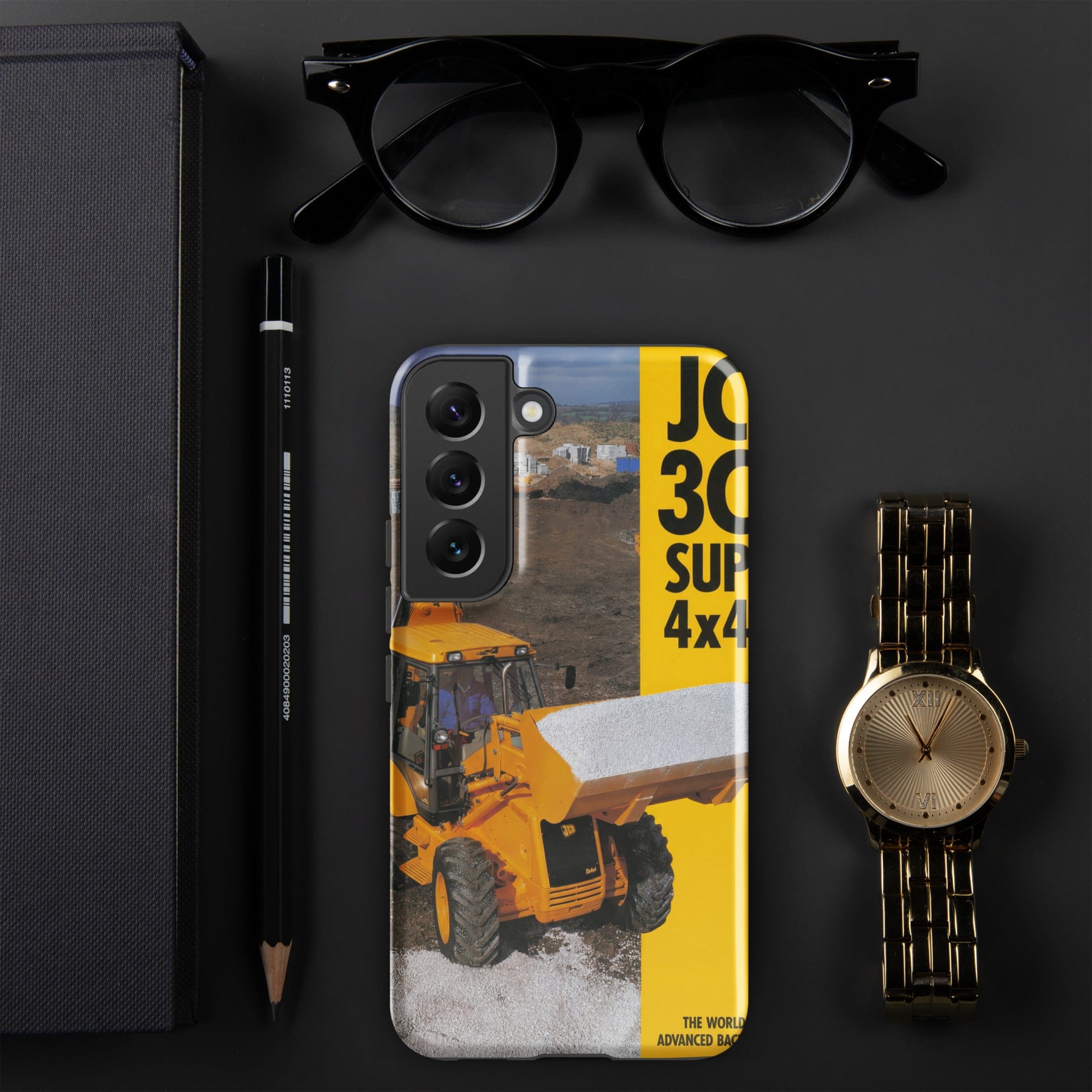 The Tractor Mugs Store Samsung Galaxy S22 JCB 3CX 4x4x4 Brochure | Tough case for Samsung® Quality Farmers Merch